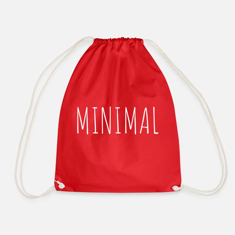 minimal - Drawstring Bag - red