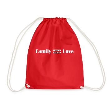Family Is Formed From Love Not Blood - Drawstring Bag - red - Front