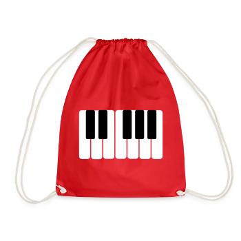 Clavier Touches de piano Keyborad Piano à clavier - Sac de sport léger - rouge - Devant