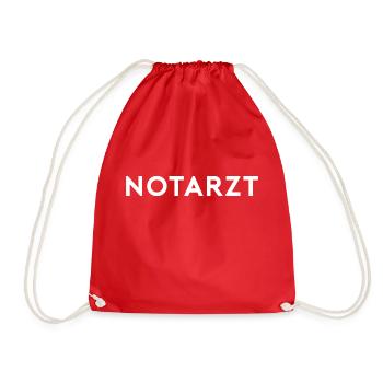 Notarzt I Arzt I Mediziner - Turnbeutel - Rot - Vorne