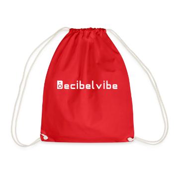 Decibelvibe - Derivative products - White Design - Drawstring Bag - red - Front