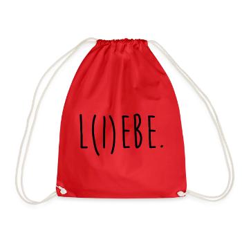 Love live freedom - Drawstring Bag - red - Front