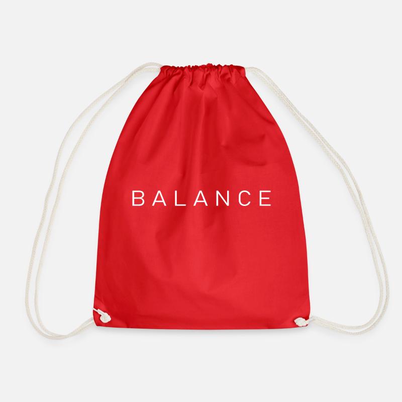 Balance | Compensation, balance - Drawstring Bag - red