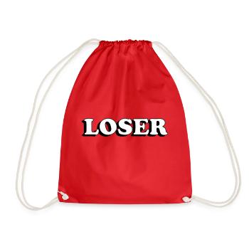 LOSER - Drawstring Bag - red - Front