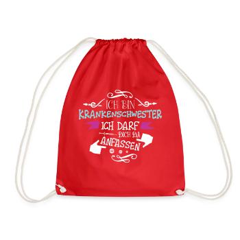 Nurse hospital ambulance paramedic - Drawstring Bag - red - Front