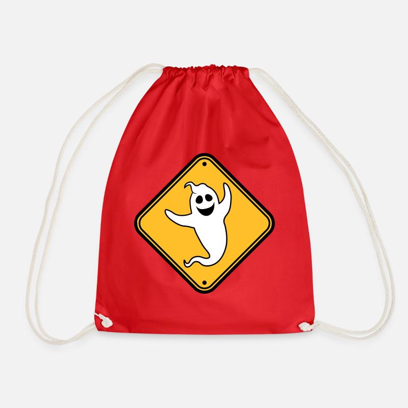 danger caution warning note danger shield vorsi - Drawstring Bag - red