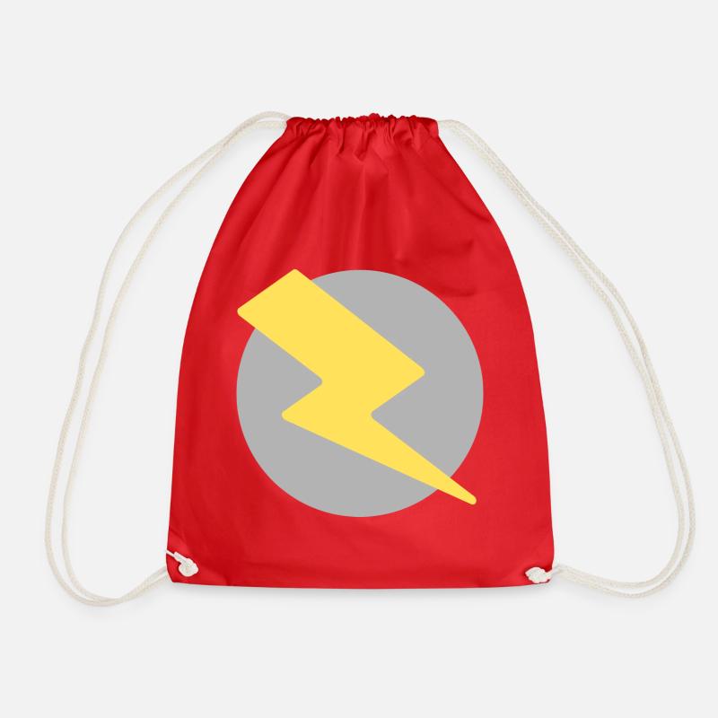 flash design - Drawstring Bag - red
