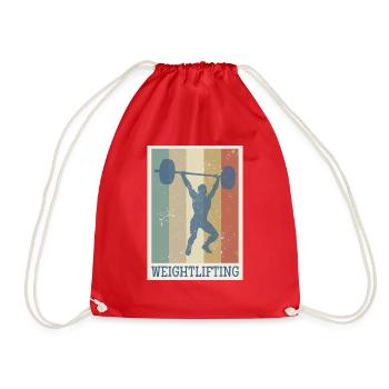 Haltérophilie rétro force sport cadeau vintage - Sac de sport léger - rouge - Devant
