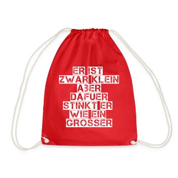 Il est petit, mais il pue comme un - Sac de sport léger - rouge - Devant