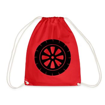 pneu moto conduite permis de conduire - Sac de sport léger - rouge - Devant