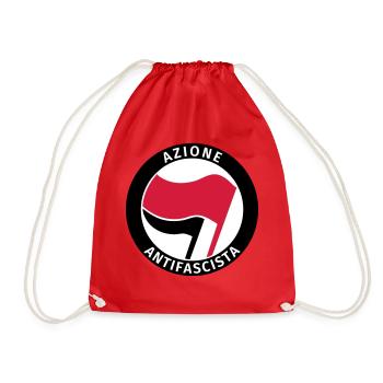 Azione Antifascista Antifa Italien - Turnbeutel - Rot - Vorne