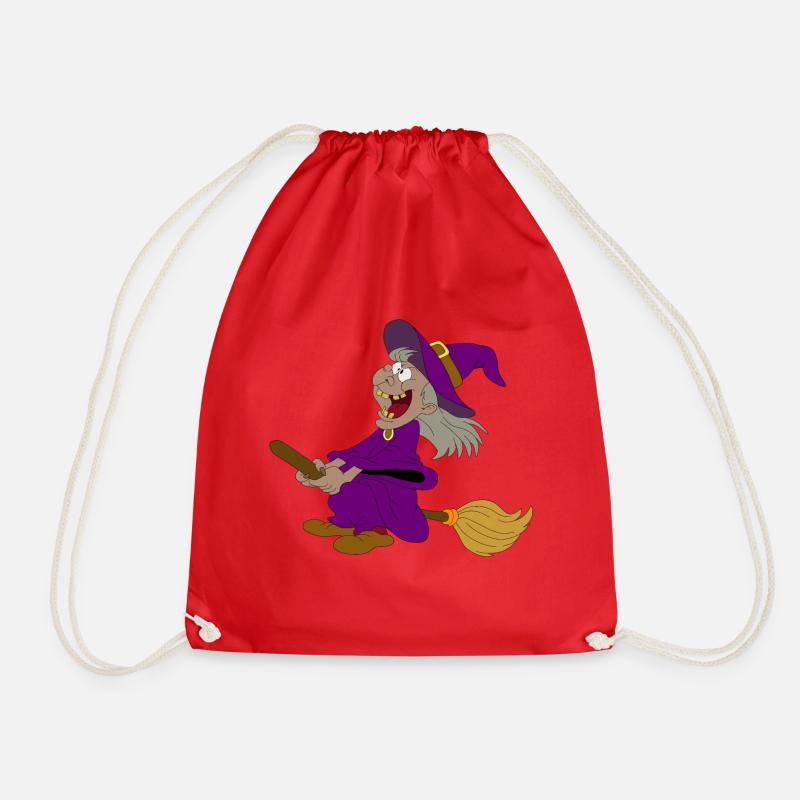 Witch - Drawstring Bag - red