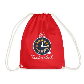 Nourriture à l'heure - Sac de sport léger - rouge - Devant
