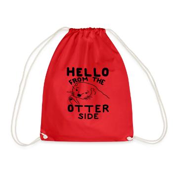 loutre dit drôle best-seller animal cool - Sac de sport léger - rouge - Devant