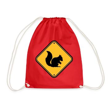 panneau d'avertissement bouclier zone de mise en garde - Sac de sport léger - rouge - Devant