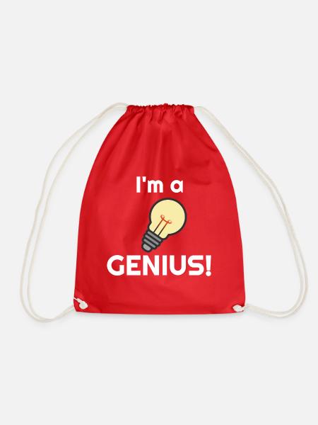 Ich bin ein Genie! - Turnbeutel - Rot