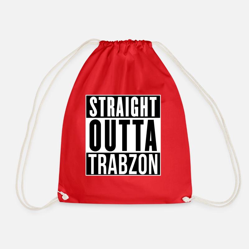 Straight Outta TRABZON - Drawstring Bag - red