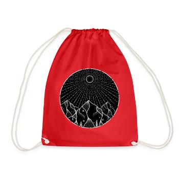 Mountain Lover - Drawstring Bag - red - Front