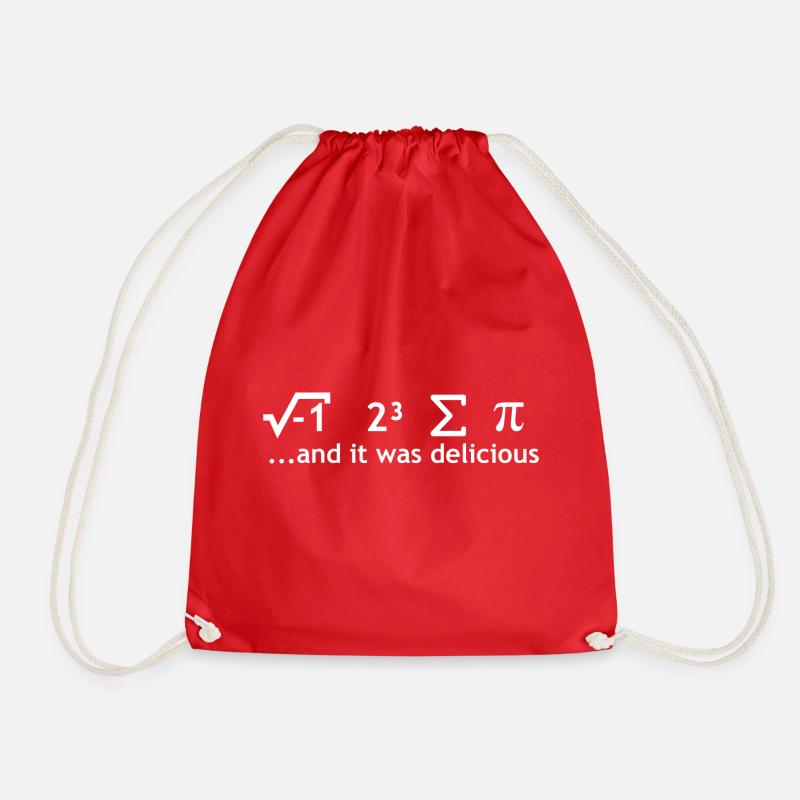 Nerd T-shirt "I ate some pie" - Drawstring Bag - red