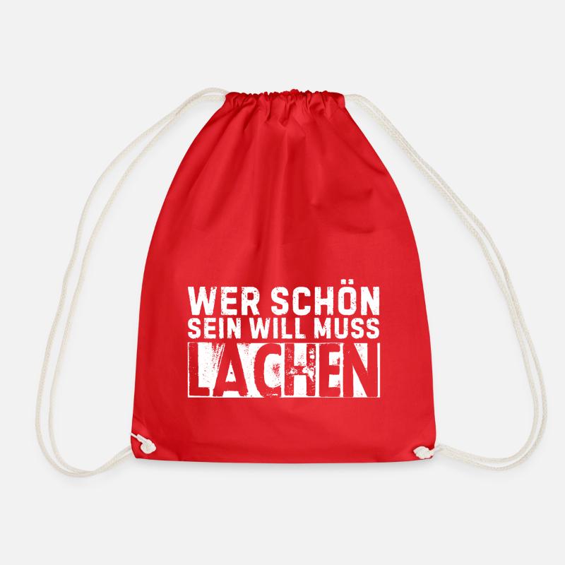 Lachen - Turnbeutel - Rot