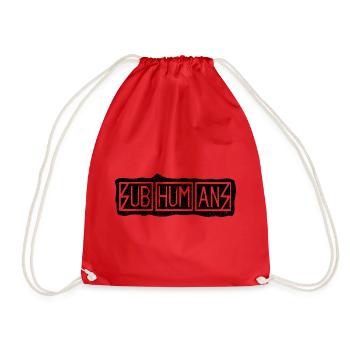 Subhumans - Drawstring Bag - red - Front