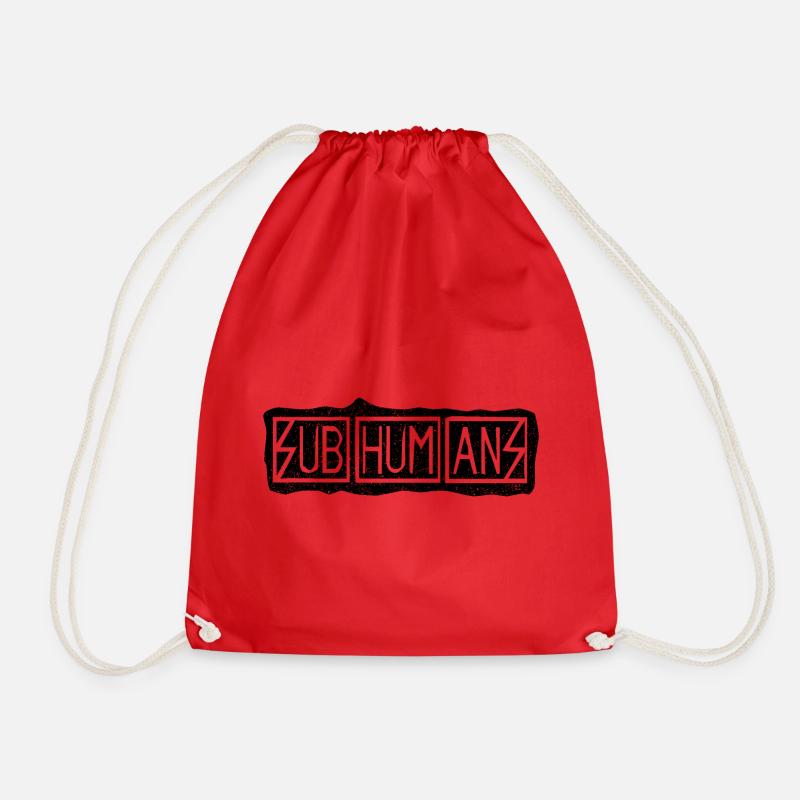 Subhumans - Drawstring Bag - red