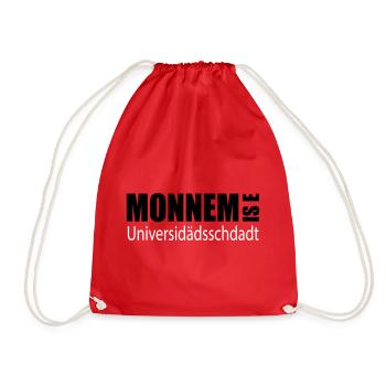 Monnem is e Universidädsschdadt - Turnbeutel - Rot - Vorne