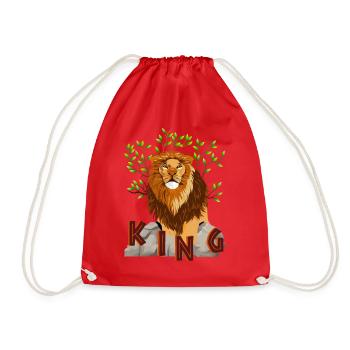 LION KING - Drawstring Bag - red - Front