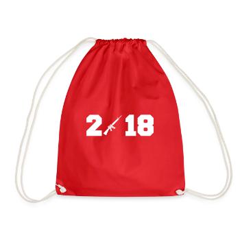 Geschenk 2018 Neujahr SOLDIER - Turnbeutel - Rot - Vorne