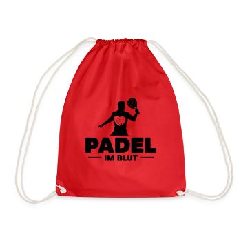 Padel im Blut 2 - Turnbeutel - Rot - Vorne