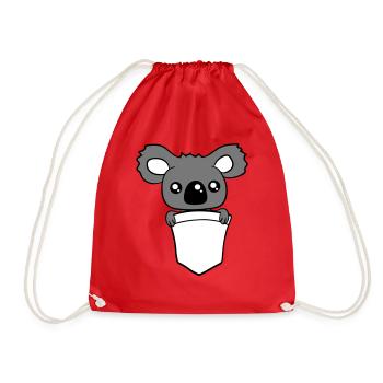 koala baer suess niedlich klein baby kind junges b - Turnbeutel - Rot - Vorne