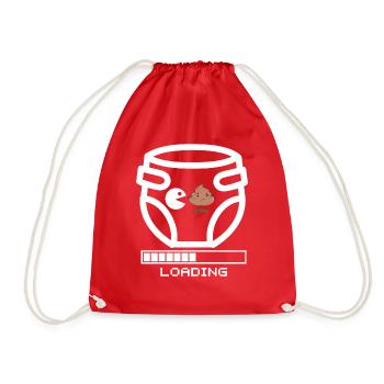 dad gamer humor - Drawstring Bag - red - Front