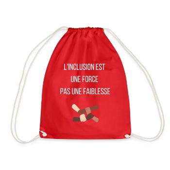 "L'inclusion est une force pas une faiblesse" - Sac de sport léger - rouge - Devant