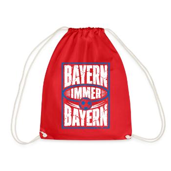 Bayern immer Bayern Wir lieben Bayern - Turnbeutel - Rot - Vorne