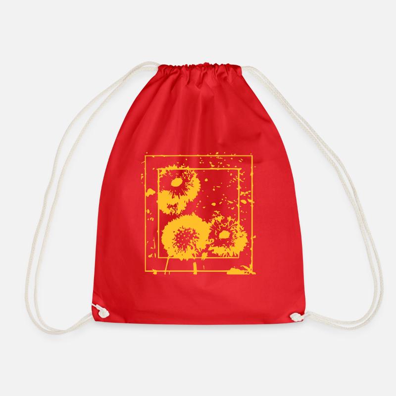 dandelion - Drawstring Bag - red