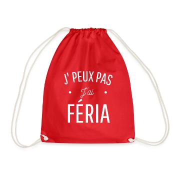 JE PEUX PAS J'AI FÊTE pastis corrida féria humour - Sac de sport léger - rouge - Devant