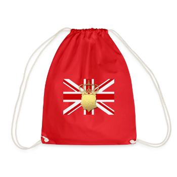 Britischer König Krönung Charles England Flagge - Turnbeutel - Rot - Vorne