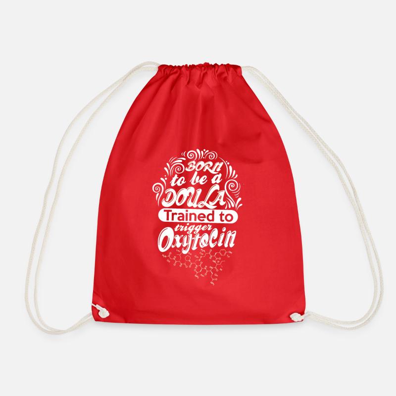 Born to be a Doula, trained to trigger Oxytocin - Turnbeutel - Rot