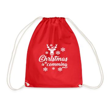 winter - Drawstring Bag - red - Front