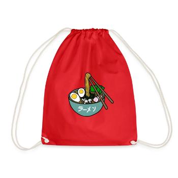 Delicious Japanese ramen noodles - Drawstring Bag - red - Front