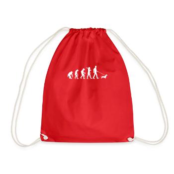 Evolution du teckel - Sac de sport léger - rouge - Devant