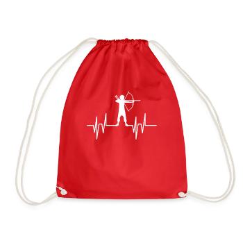 Archer - Archer T-shirt - Heartbeat - Drawstring Bag - red - Front