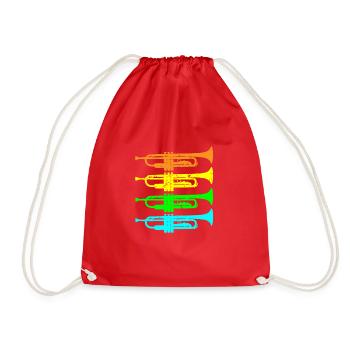 trompette - Sac de sport léger - rouge - Devant