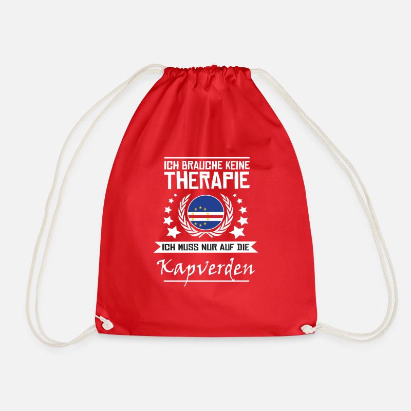 I do not need therapy I Cape Verde - Drawstring Bag - red