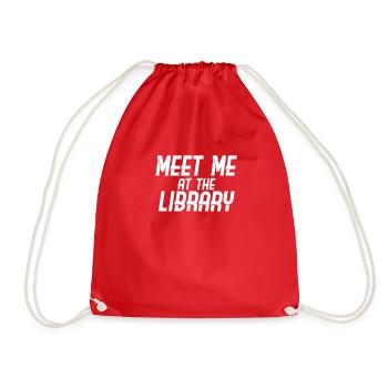 Treffen Sie mich in der Bibliothek - Turnbeutel - Rot - Vorne