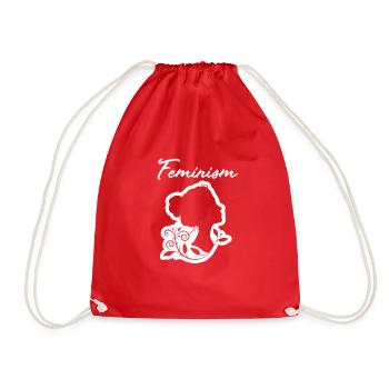 feminism - Drawstring Bag - red - Front