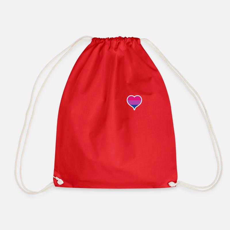 Taschenherz Mini LGBT Bisexuell - Turnbeutel - Rot