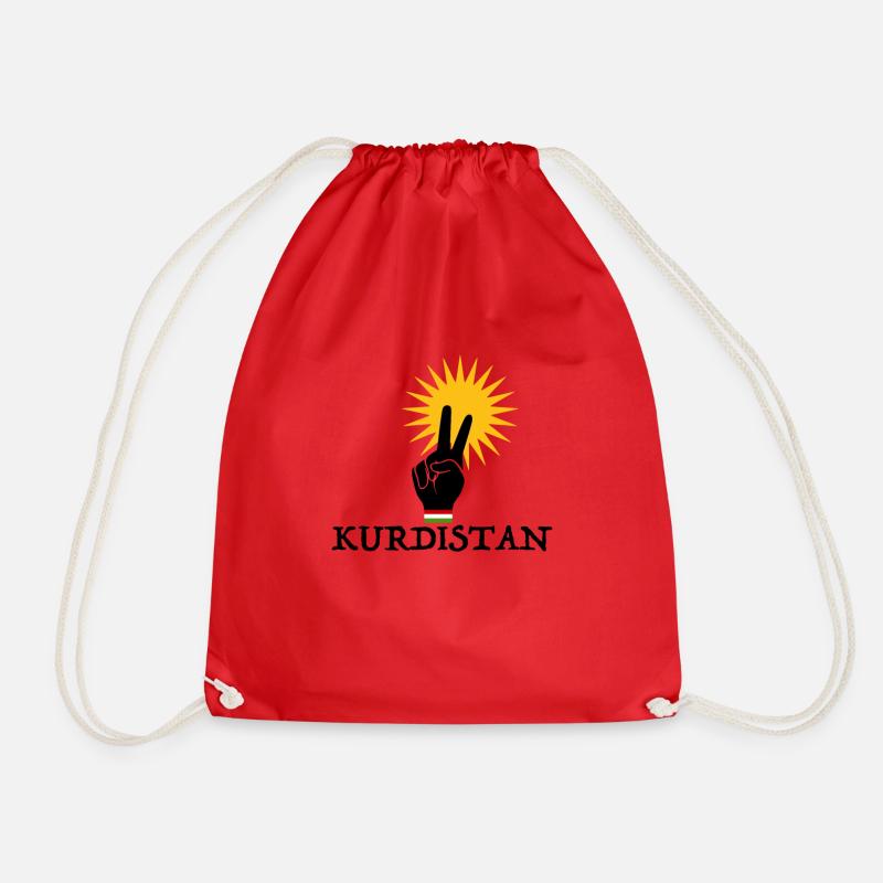 KURDISTAN - Drawstring Bag - red
