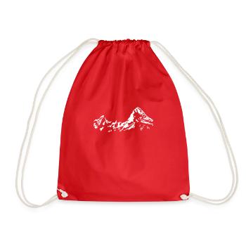 Watzman Berg massif graphic white - Drawstring Bag - red - Front