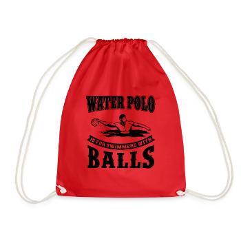 water polo - Drawstring Bag - red - Front